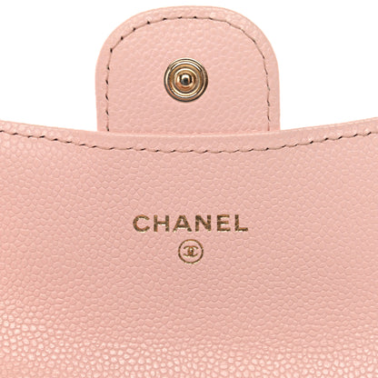 Chanel Caviar Quilted Flap Card Holder Wallet Light Pink 6 of 9