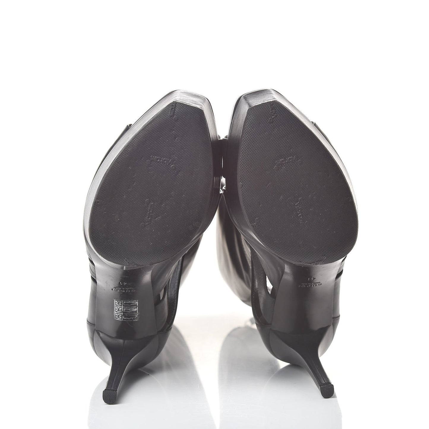 Calfskin Helena Tall Cutout Boots 41 Black