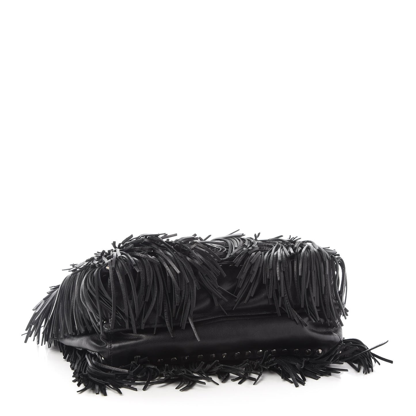 Nappa Fringe Tote Black