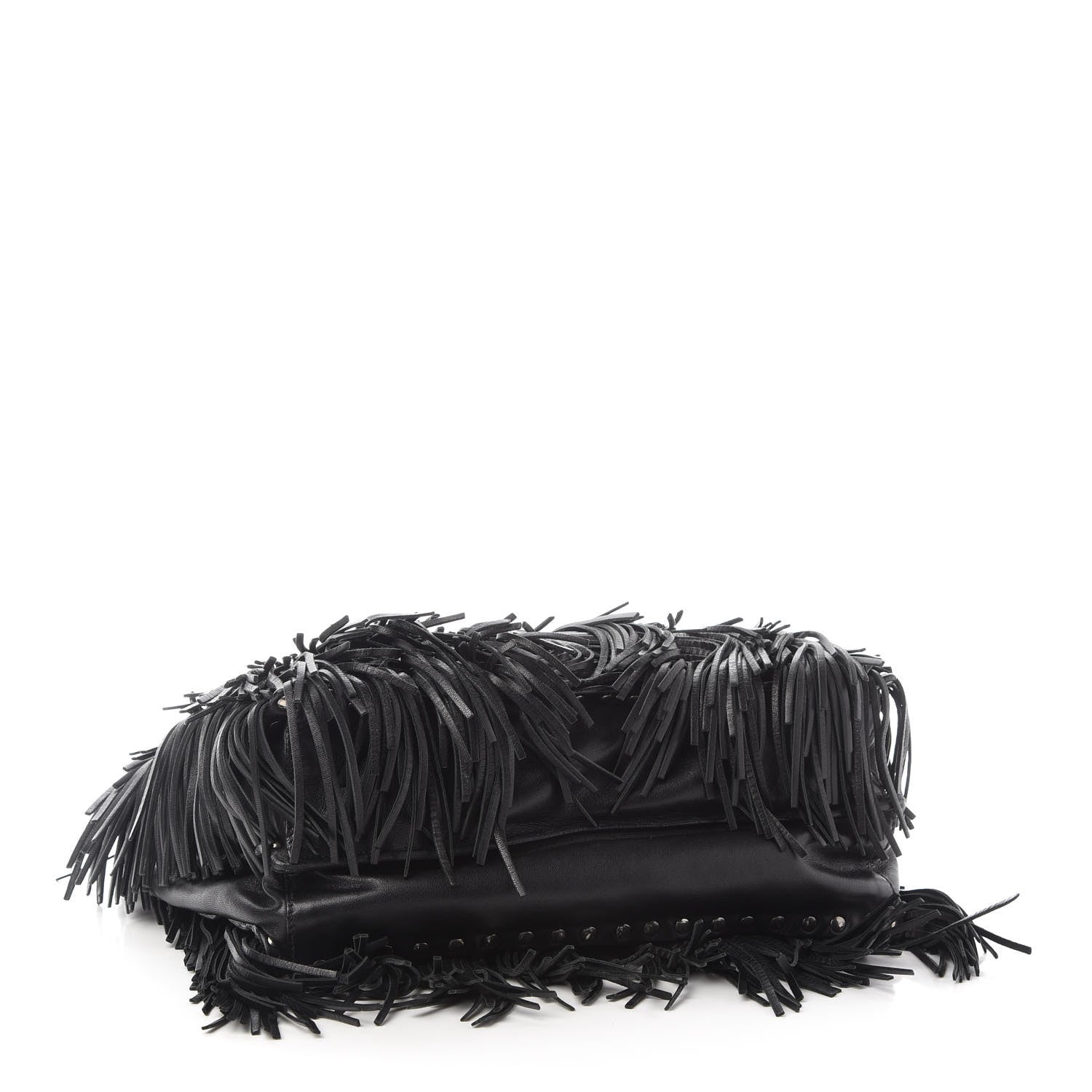 Prada Nappa Fringe Tote Black 3 of 7