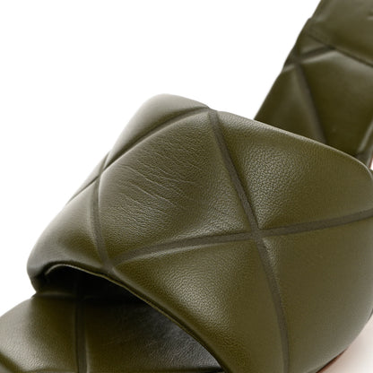 Bottega Veneta Nappa Quilted Rubber Lido Mule Sandals 39 Khaki 8 of 9