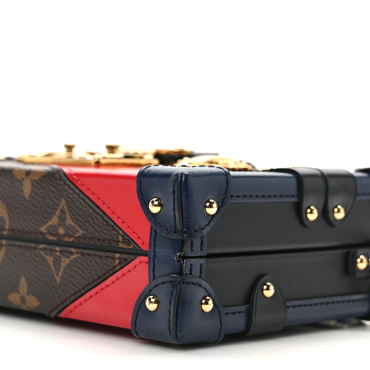 LOUIS VUITTON Monogram Malletage Print Petite Malle Marine Rouge