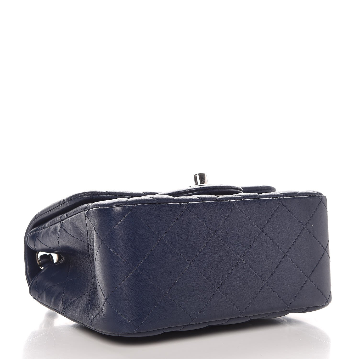 Chanel Lambskin Quilted Mini Square Flap Navy 4 of 9