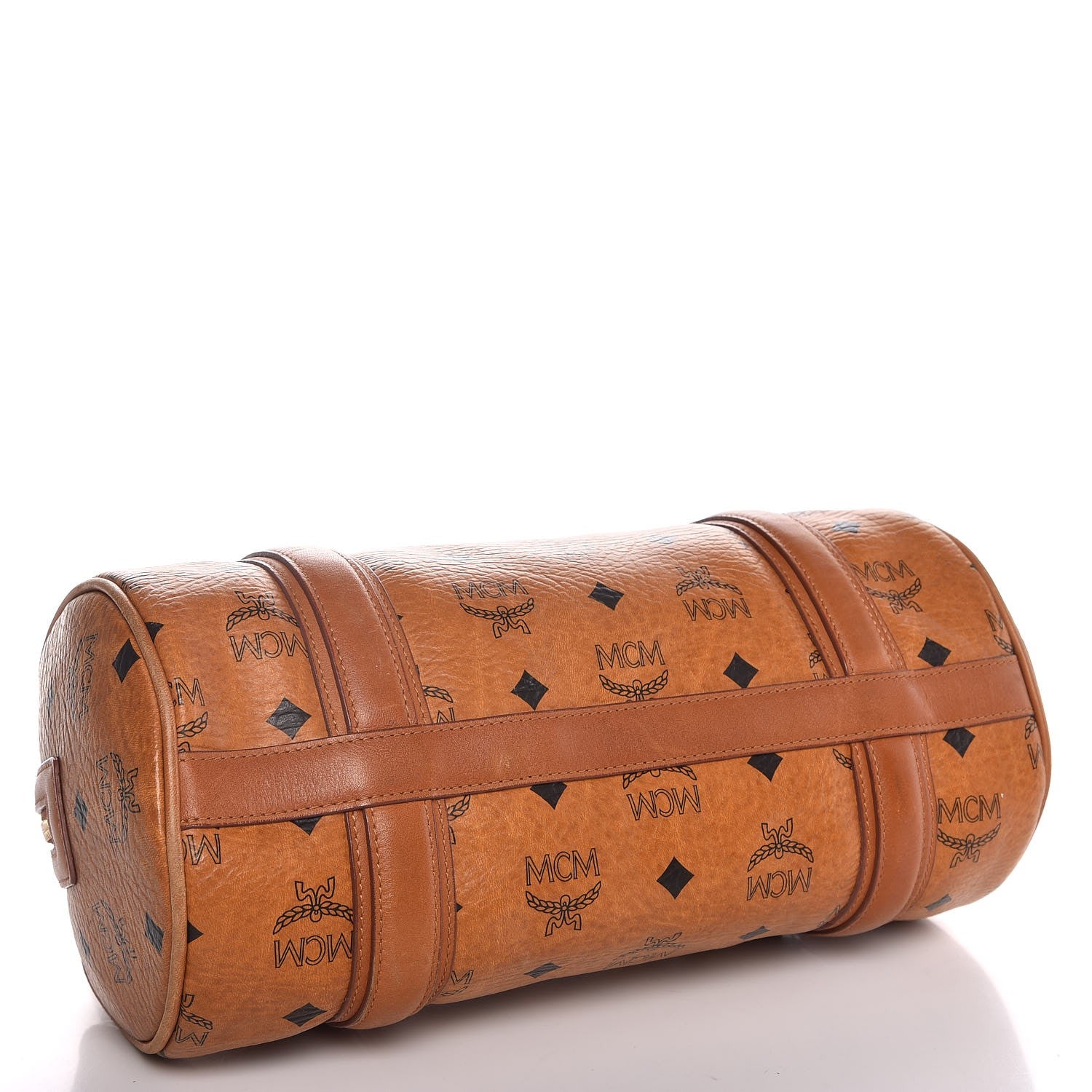 MCM Visetos Essential Barrel Bag Cognac 4 of 8