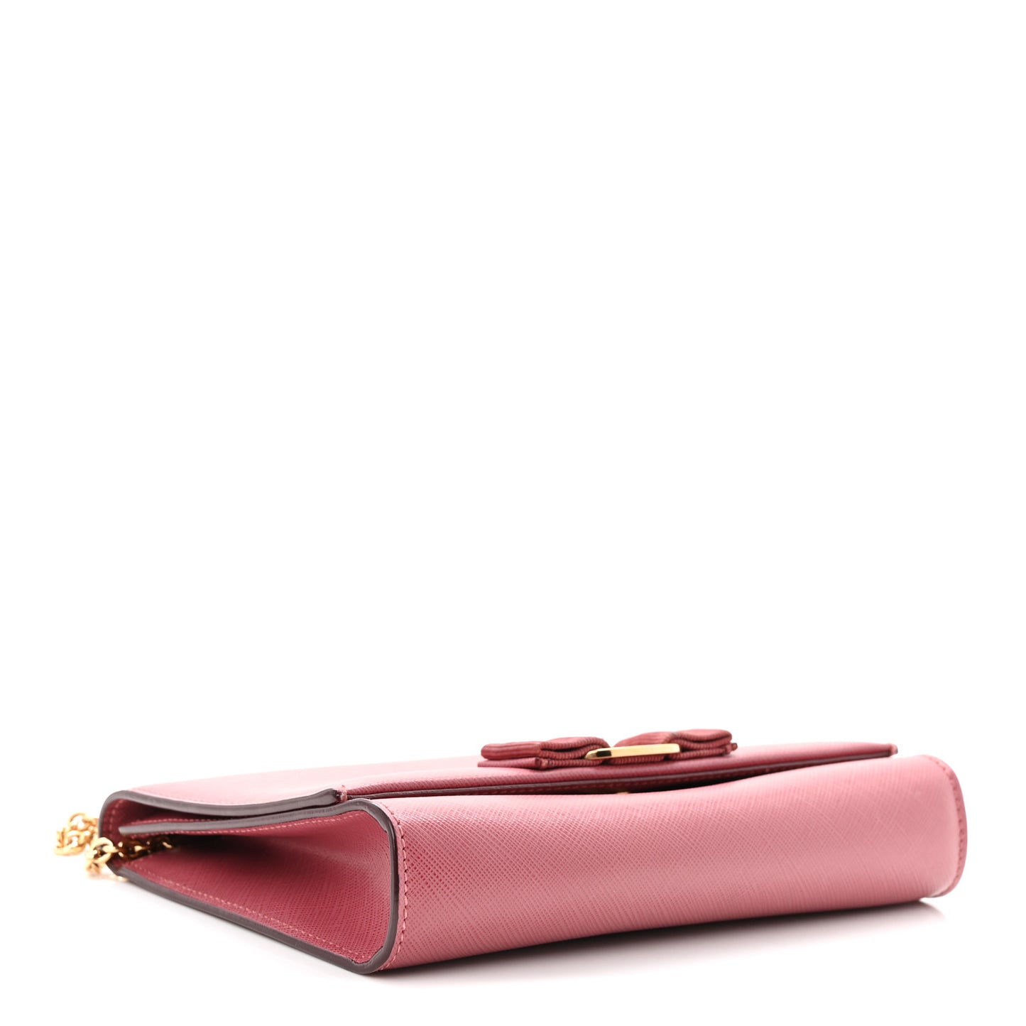 Hammered Calfskin Mini Miss Vara Bow Chain Bag Pink