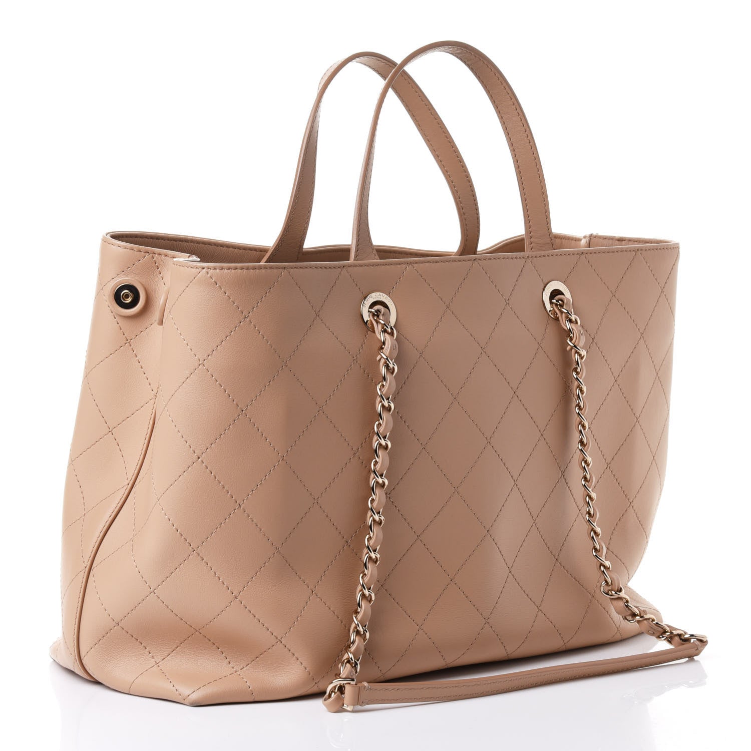 Chanel Calfskin Large Serial Shopper Tote Beige 2 of 4