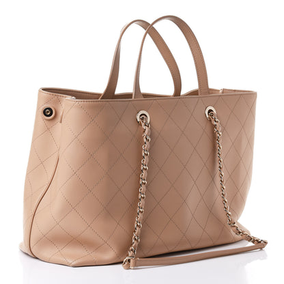 Chanel Calfskin Large Serial Shopper Tote Beige 2 of 4