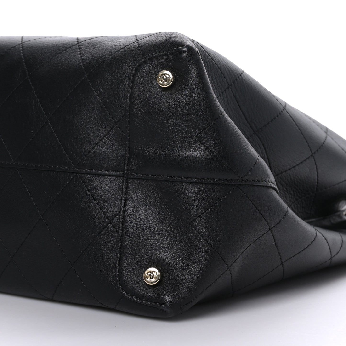 Calfskin Large Serial Shopper Tote Black