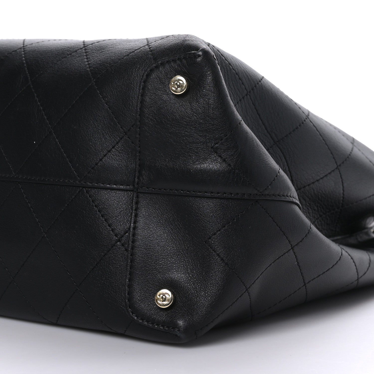 Chanel Calfskin Large Serial Shopper Tote Black 9 of 9