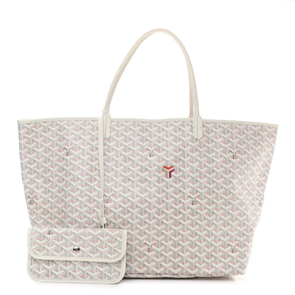 Goyard Goyardine Saint Louis Claire Voie GM White Pink 1 of 9