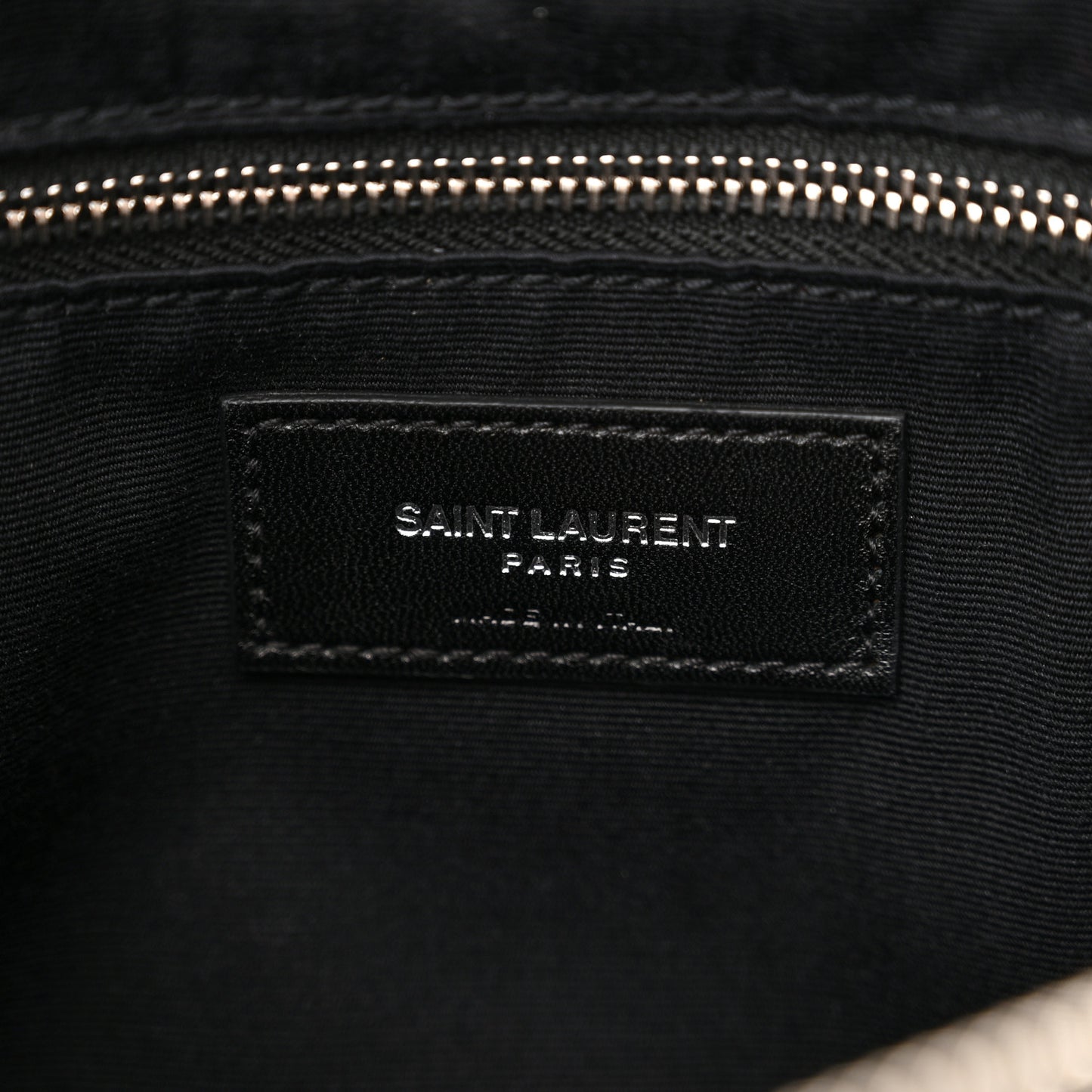 Calfskin Y Quilted Monogram Large Loulou Chain Satchel Black
