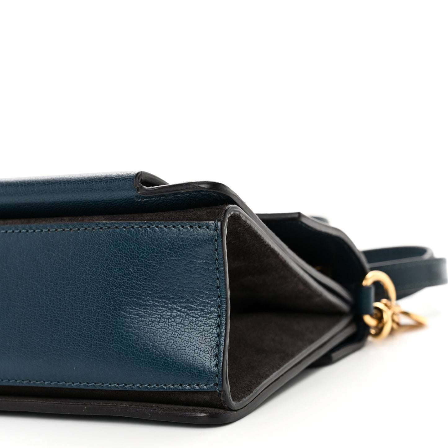Goatskin Suede Small GV3 Shoulder Bag Blue Black
