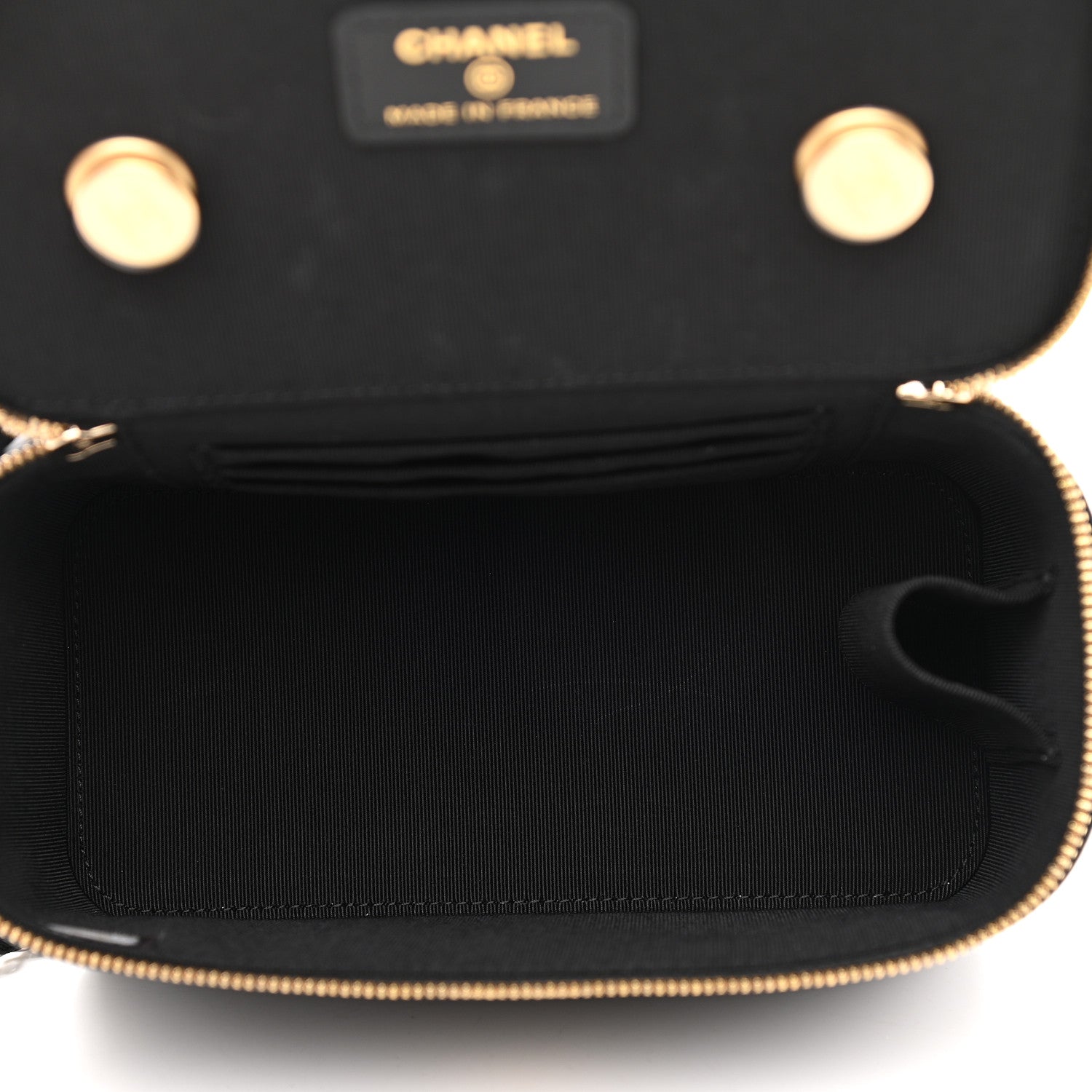 Chanel Goatskin Quilted Punk Essentials Vanity Case With Chain Black 5 of 9
