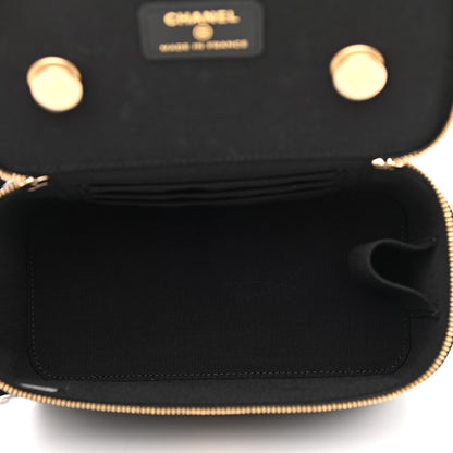 Chanel Goatskin Quilted Punk Essentials Vanity Case With Chain Black 5 of 9