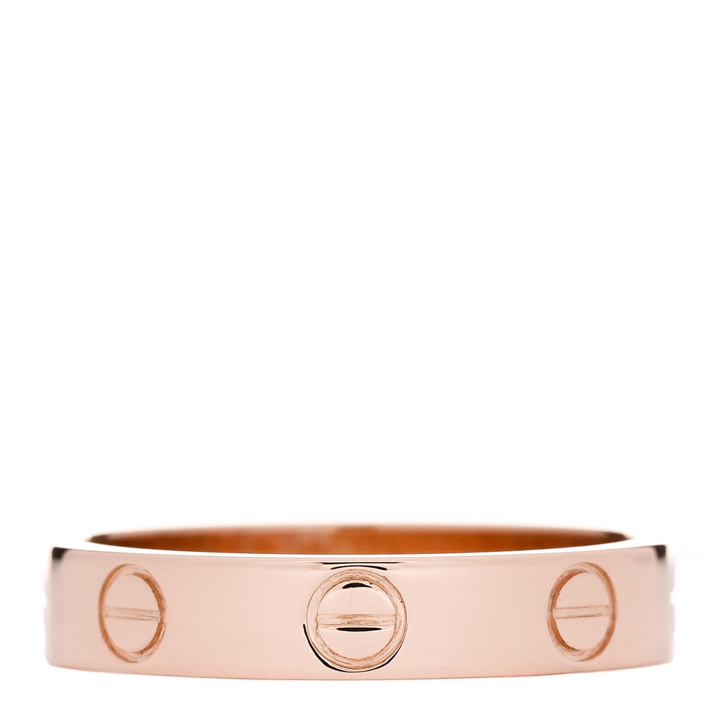 18K Pink Gold 3.5mm LOVE Wedding Band Ring 52 6