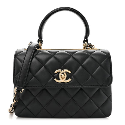 Chanel Lambskin Quilted Mini Trendy CC Dual Handle Flap Bag Black 1 of 13