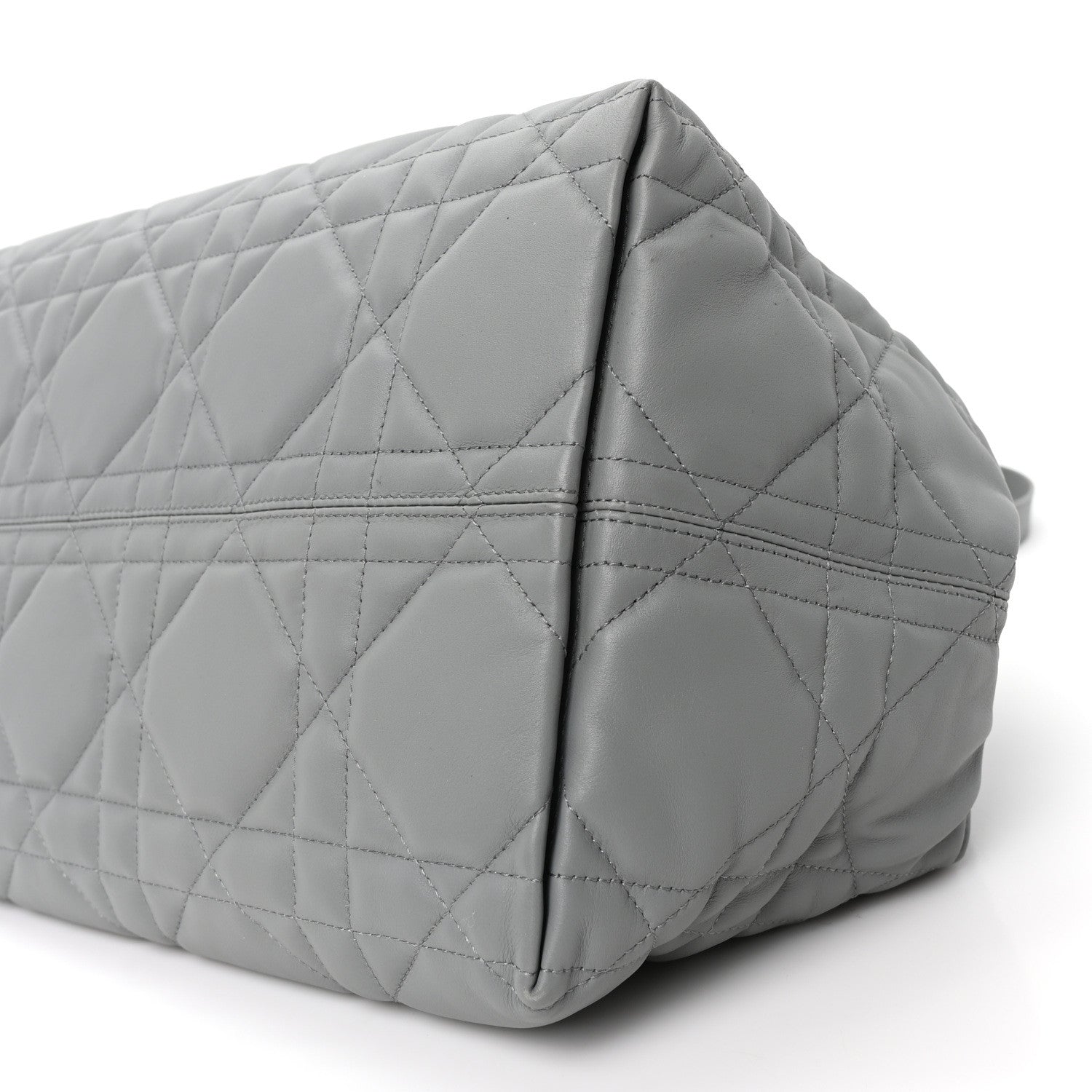 Christian Dior Calfskin Macrocannage Large Toujours Grey 1767051