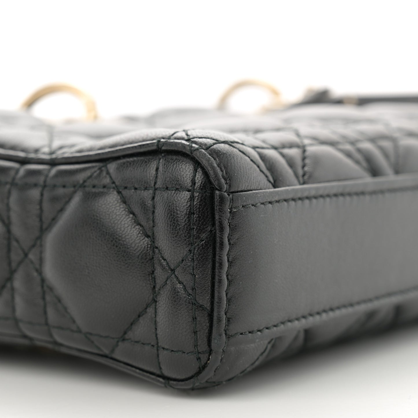 Lambskin Cannage Medium Lady D-Joy Black