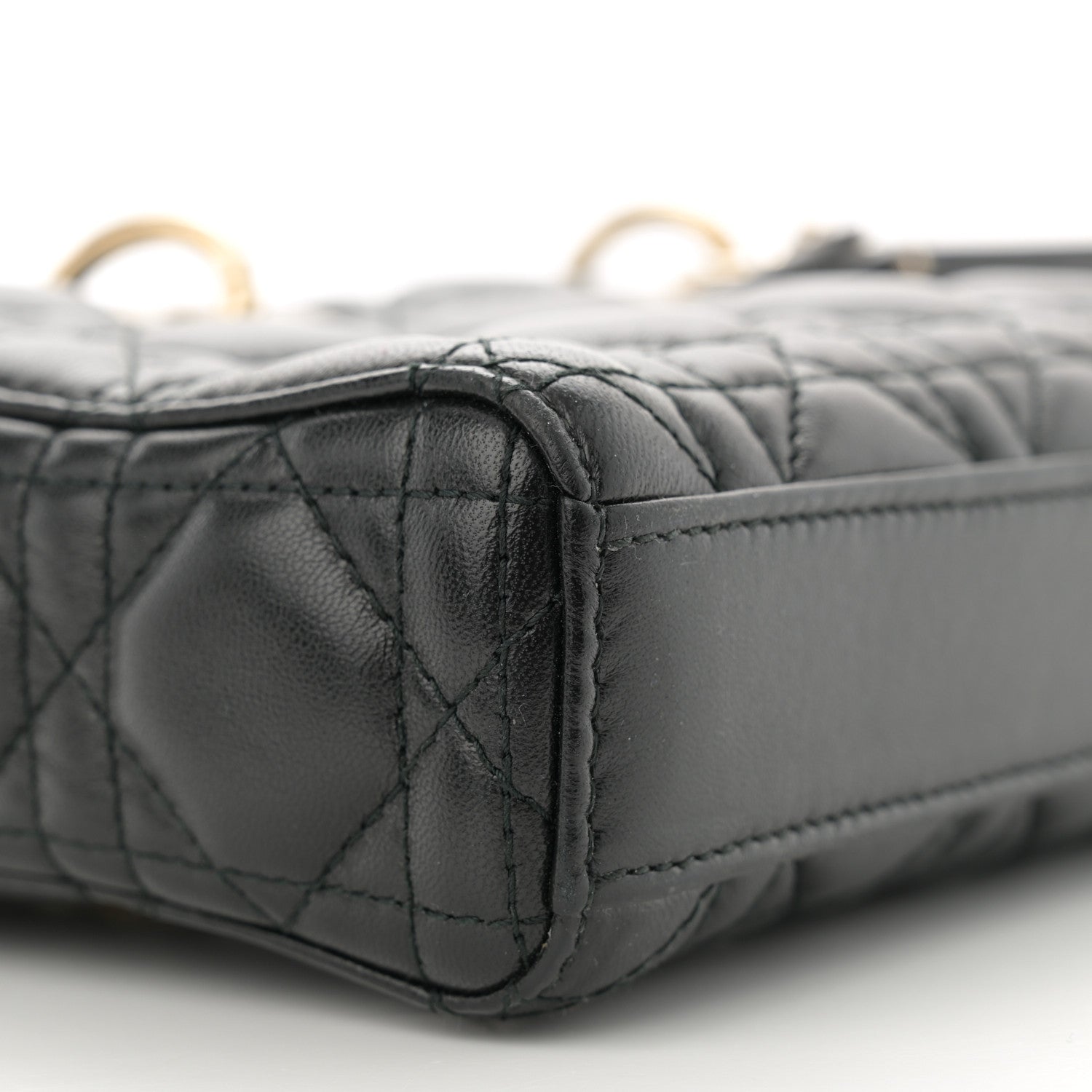 Christian Dior Lambskin Cannage Medium Lady D-Joy Black 9 of 10