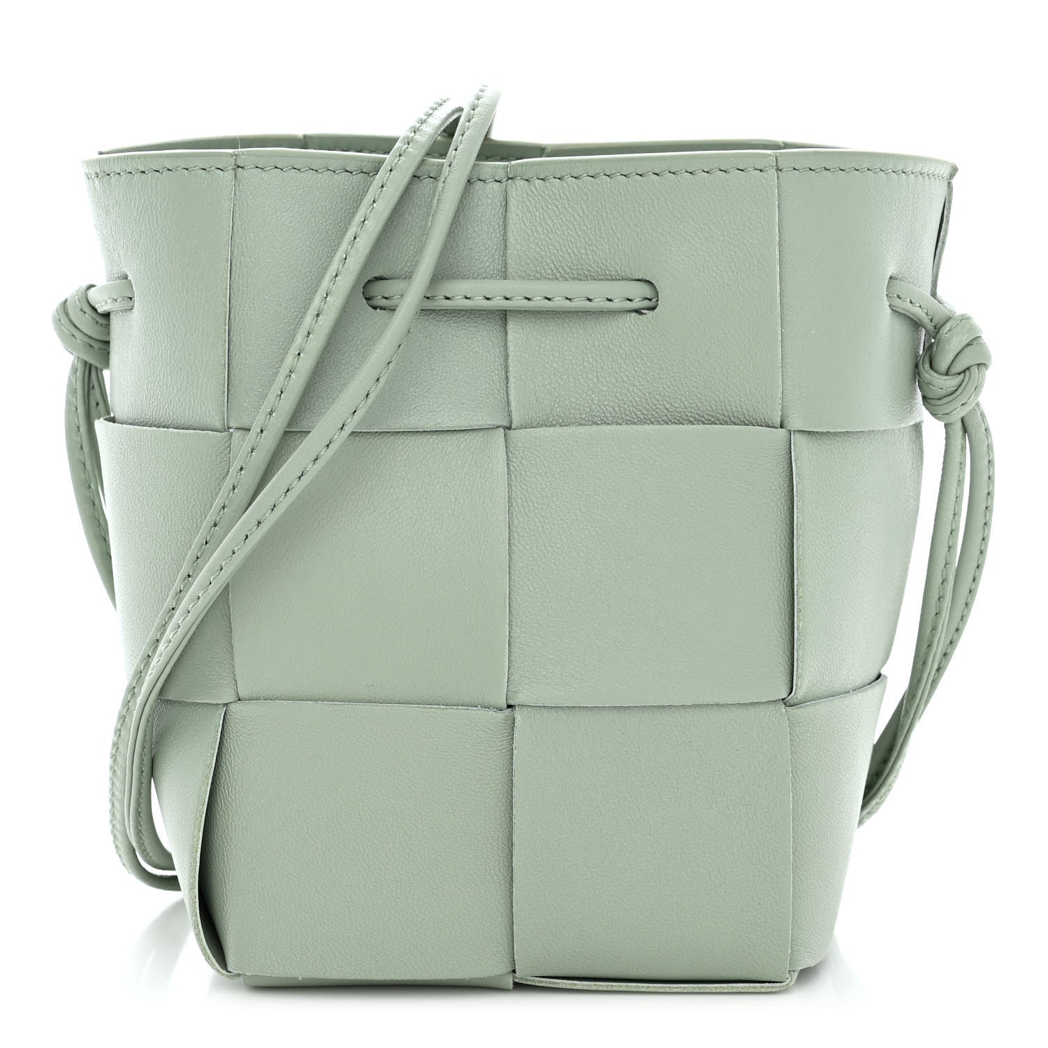 Bottega Veneta Nappa Maxi Intrecciato Mini Cassette Bucket Bag New Sauge 1 of 10