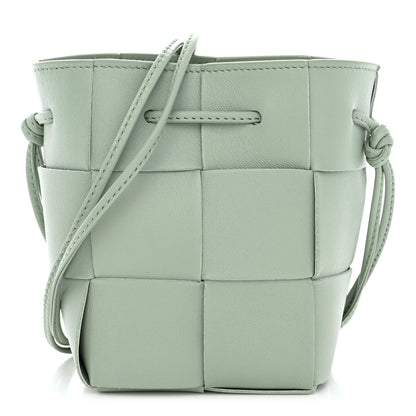 Bottega Veneta Nappa Maxi Intrecciato Mini Cassette Bucket Bag New Sauge 1 of 10