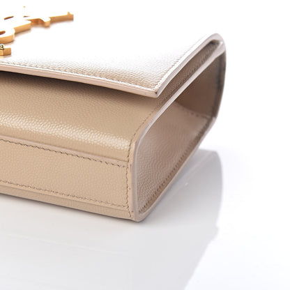 Saint Laurent Grain De Poudre Small Monogram Kate Satchel Nude Powder 12 of 12
