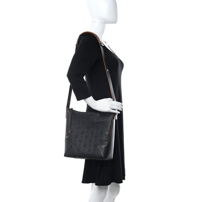 MCM Calfskin Ottomar Monogram Medium Klara Hobo Black 2 of 10