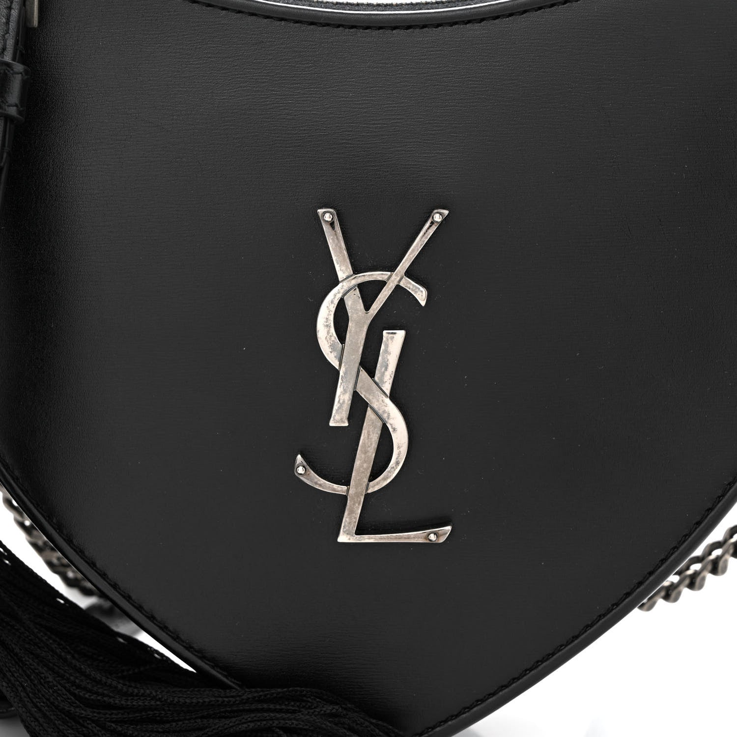Saint Laurent Calfskin Small Monogram Love Shoulder Bag Black 8 of 10