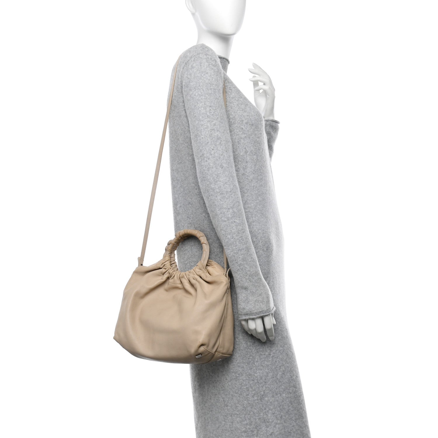 The Row Calfskin Medium Double Circle Bag Eggshell 2 of 17