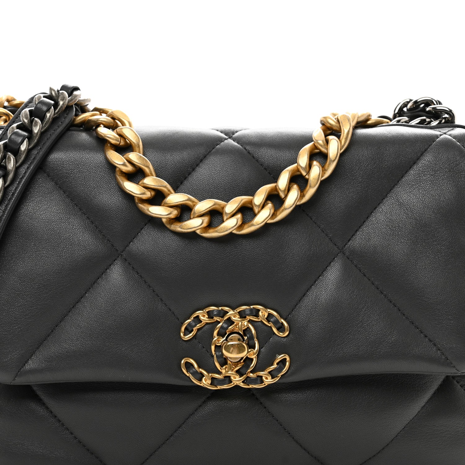Chanel Lambskin Quilted Medium Chanel 19 Flap Dark Grey 5 of 10