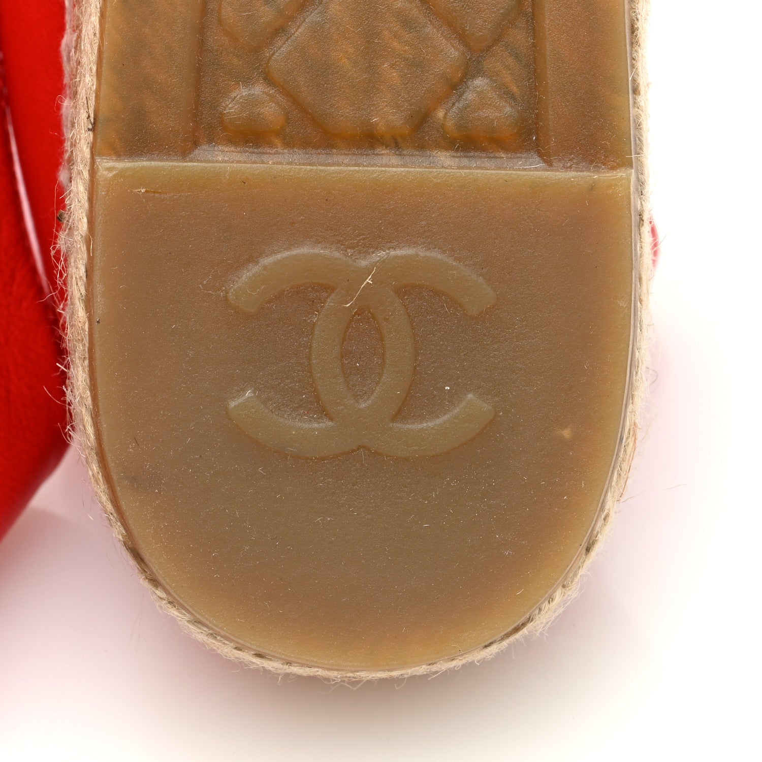 Chanel Lambskin CC Espadrilles 40 Red 8 of 9