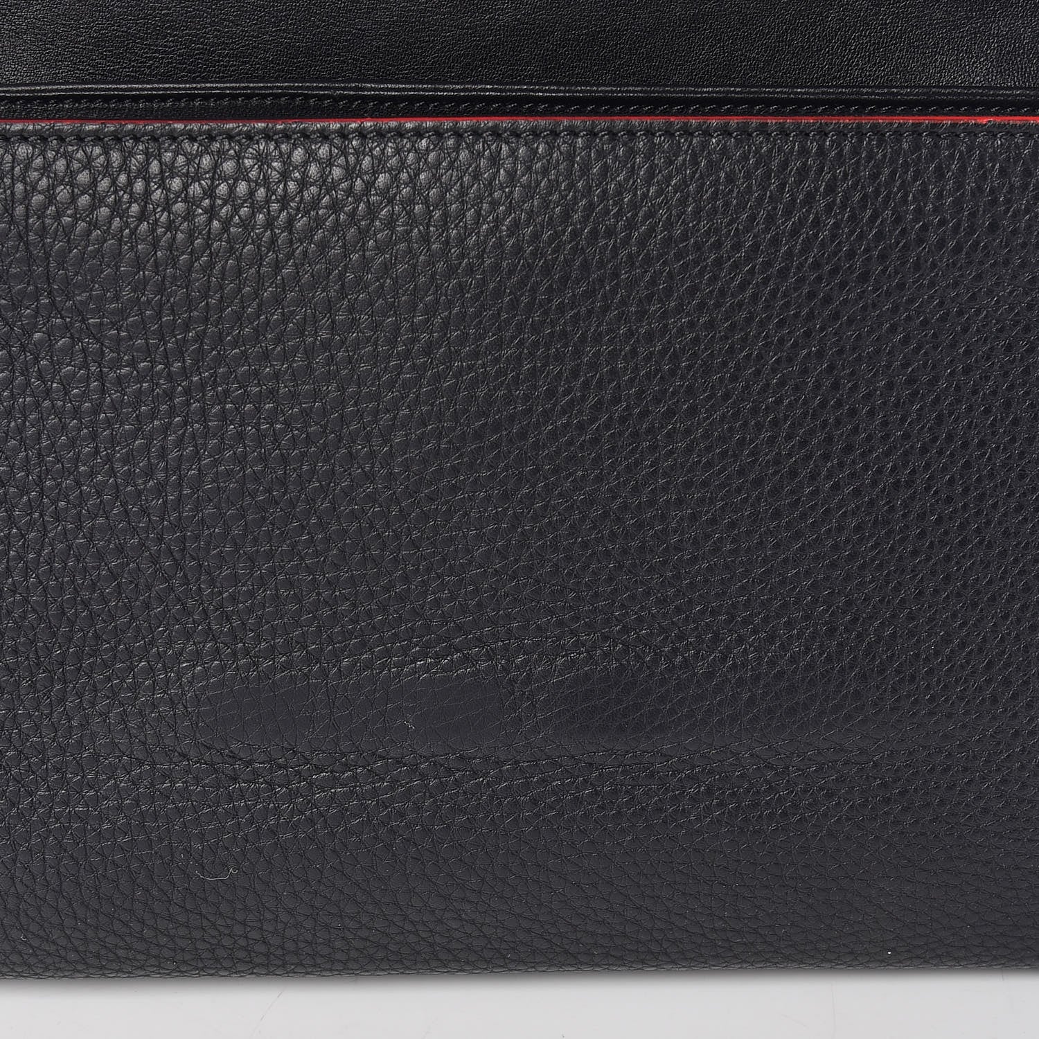 Christian Louboutin Calfskin Rougissime Flap Crossbody Clutch Black 9 of 10