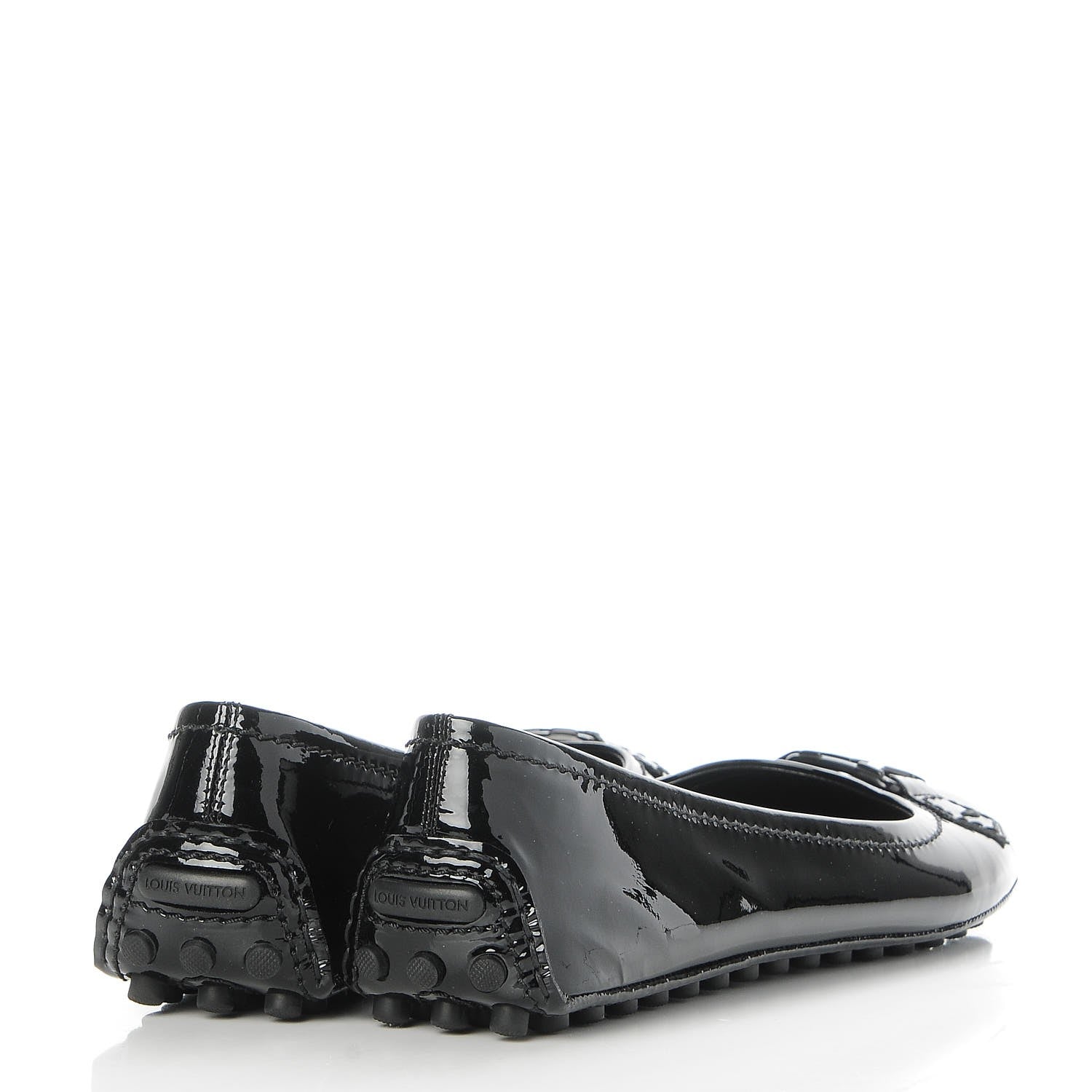 Louis Vuitton Patent Calfskin Oxford Ballerina Flats 38.5 Black 4 of 8