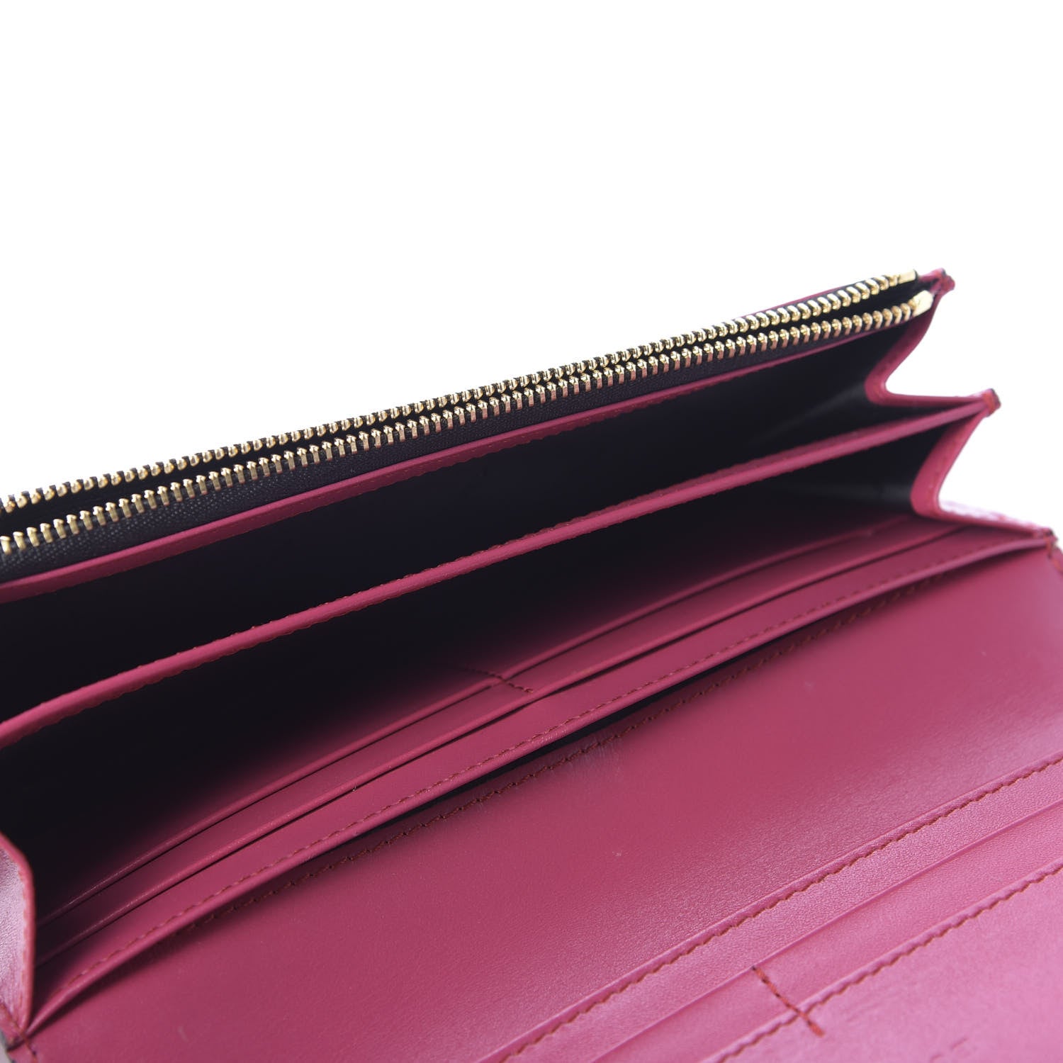 Burberry Signature Grain Calfskin Check Embossed Porter Continental Wallet Dark Plum 5 of 10