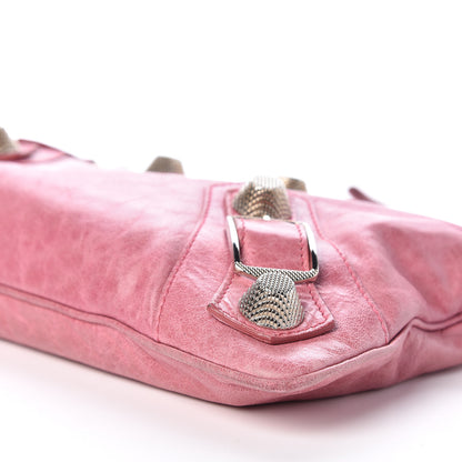 Balenciaga Agneau Giant 21 Silver Hardware Flat Handle Clutch Framboise 6 of 12