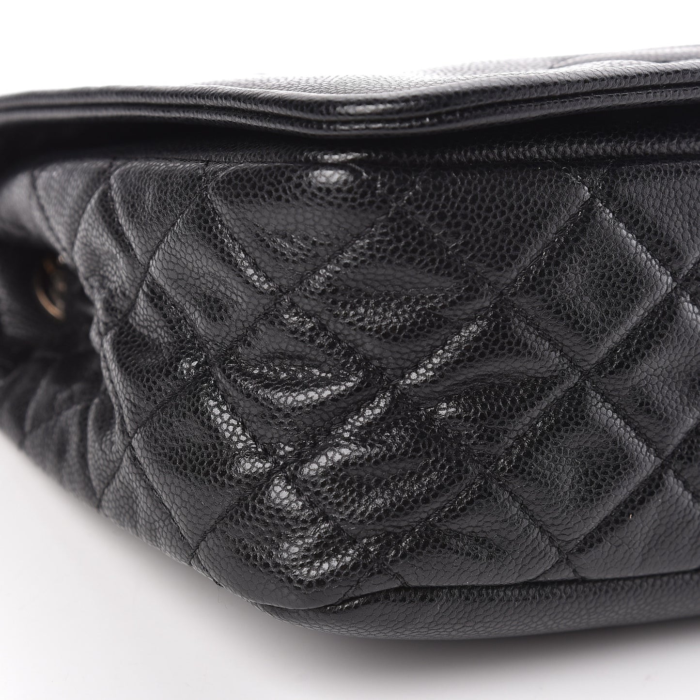 Caviar Large Timeless CC Flap Black