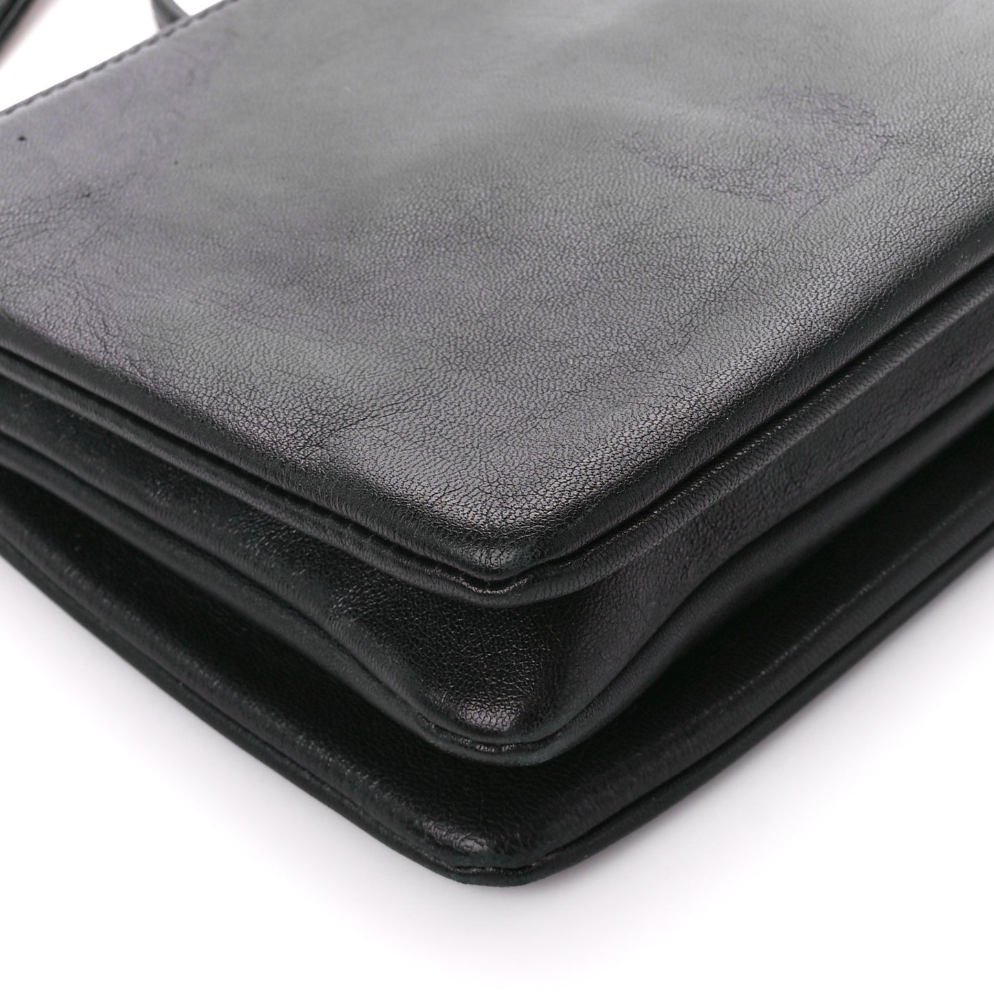 Lambskin Small Trio Crossbody Bag Black