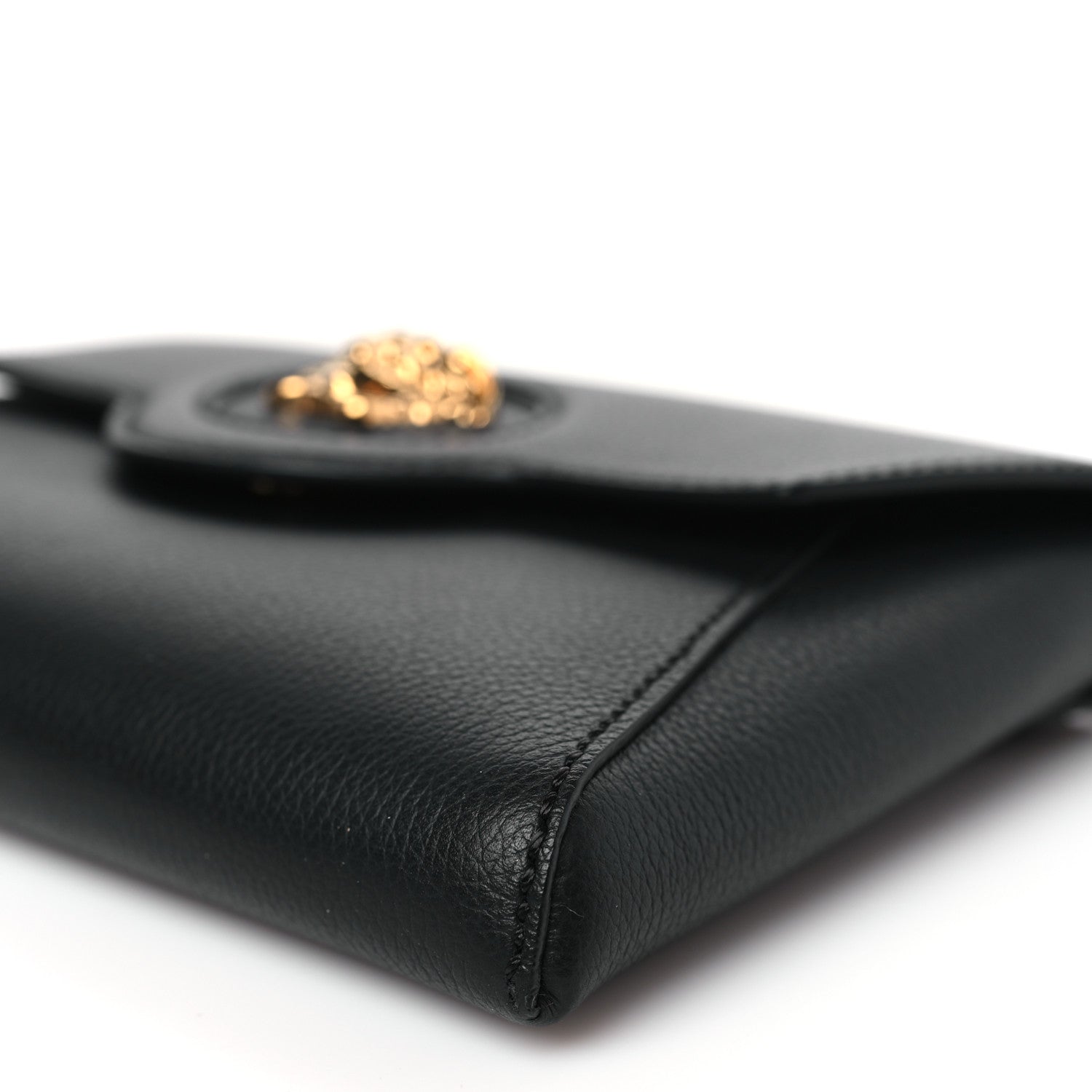 Versace Grained Calfskin La Medusa Chain Crossbody Bag Black 8 of 8