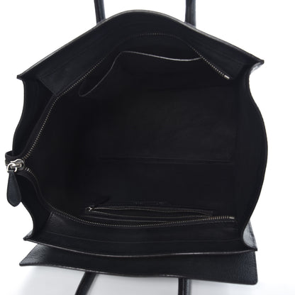 Celine Drummed Calfskin Mini Luggage Black 5 of 6