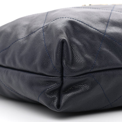 Chanel Shiny Caviar Quilted Chanel 22 Dark Blue 11 of 12