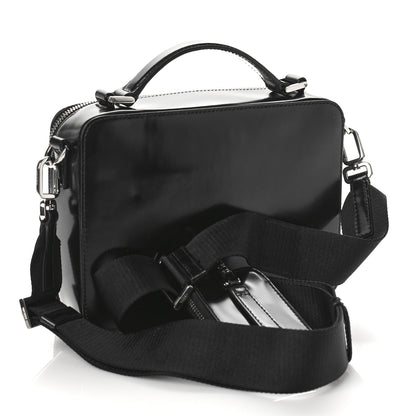 Prada Spazzolato Medium Brique Crossbody Bag Black 3 of 8