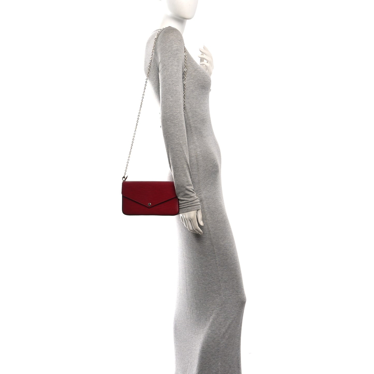 Epi Pochette Felicie Cherry Berry