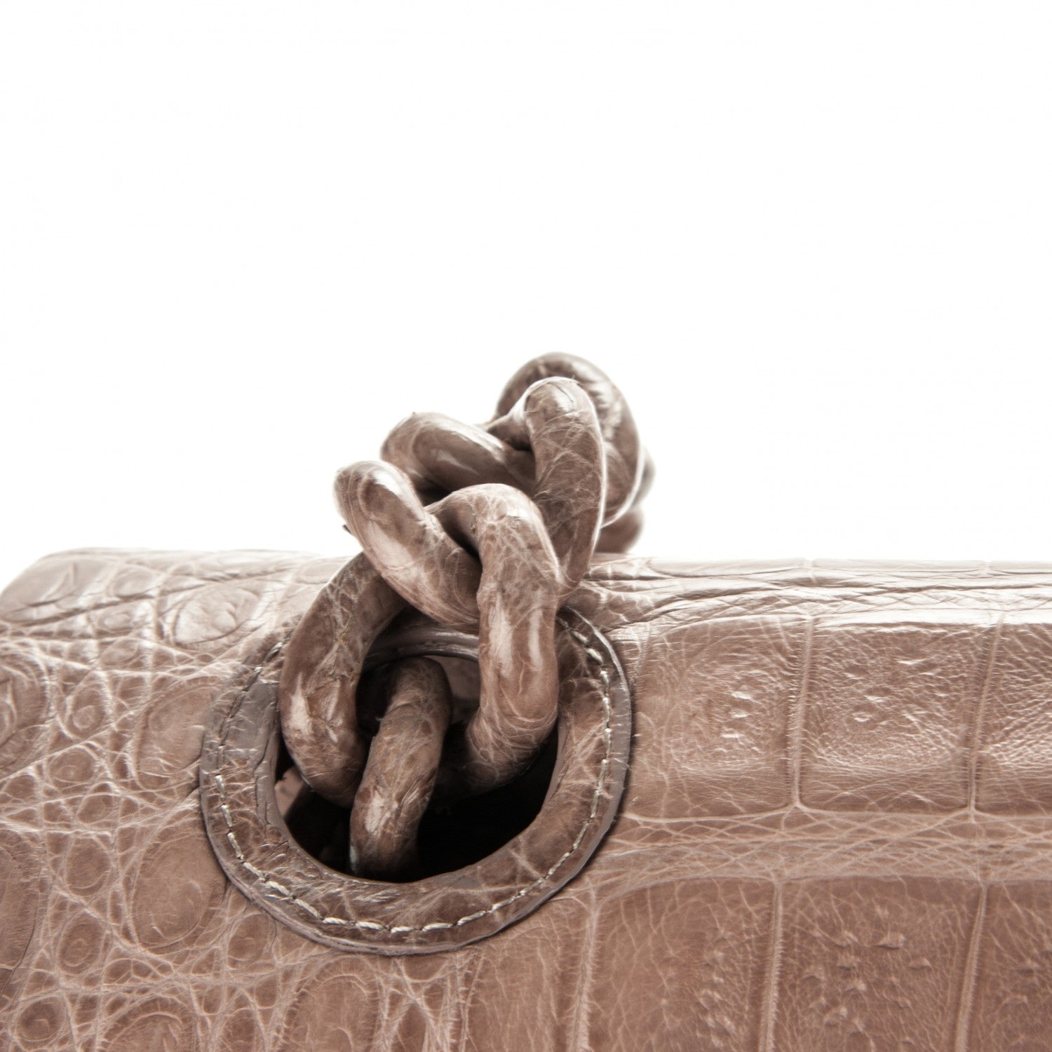 Nancy Gonzalez Crocodile Chain Flap Bag Nude Matte 11 of 11
