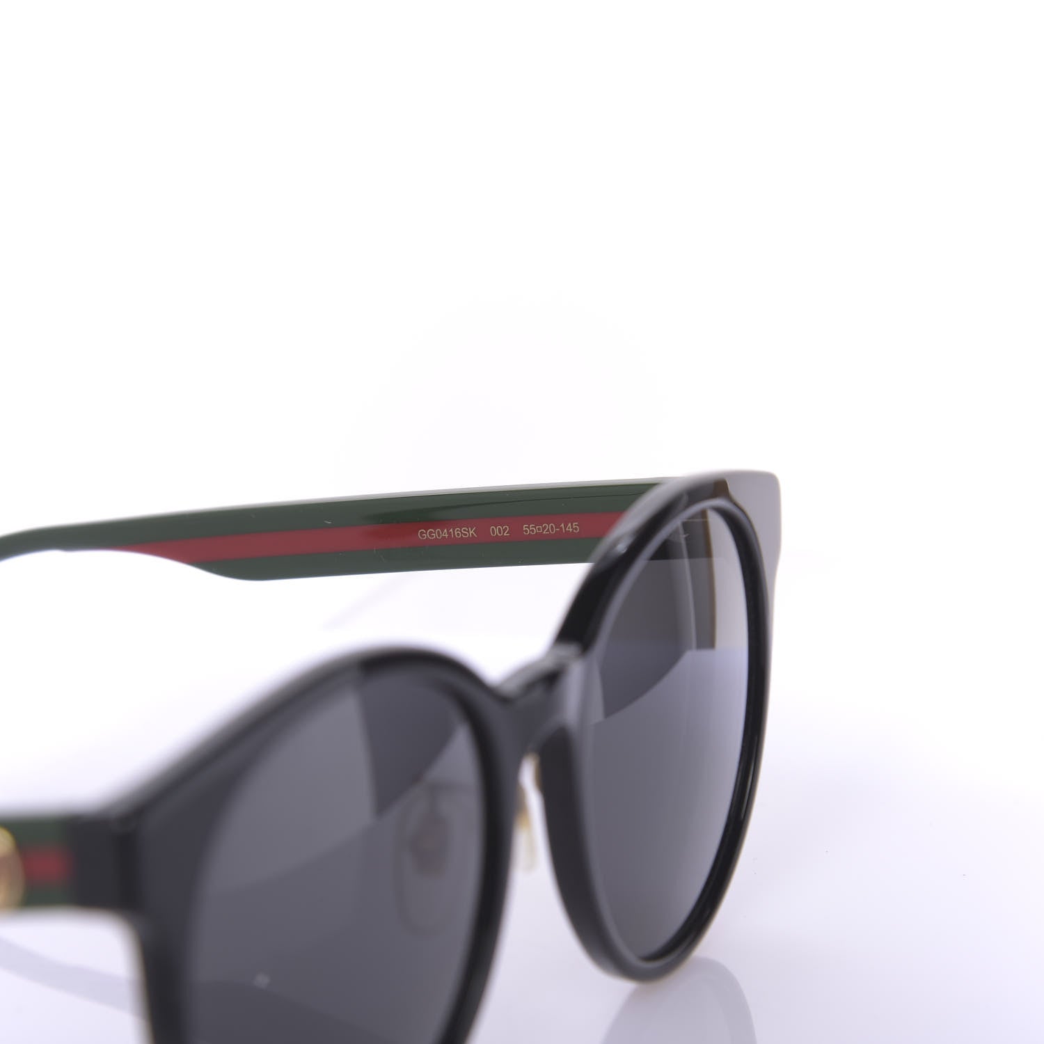 Gucci Acetate GG Web Round Eye Sunglasses GG0854SK Black 5 of 7