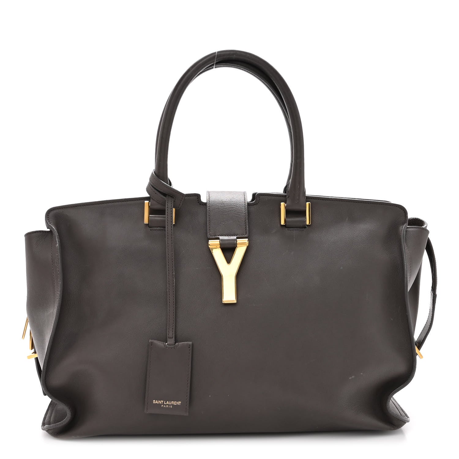 Saint Laurent Sheepskin Medium Cabas ChYc Grey 1 of 12