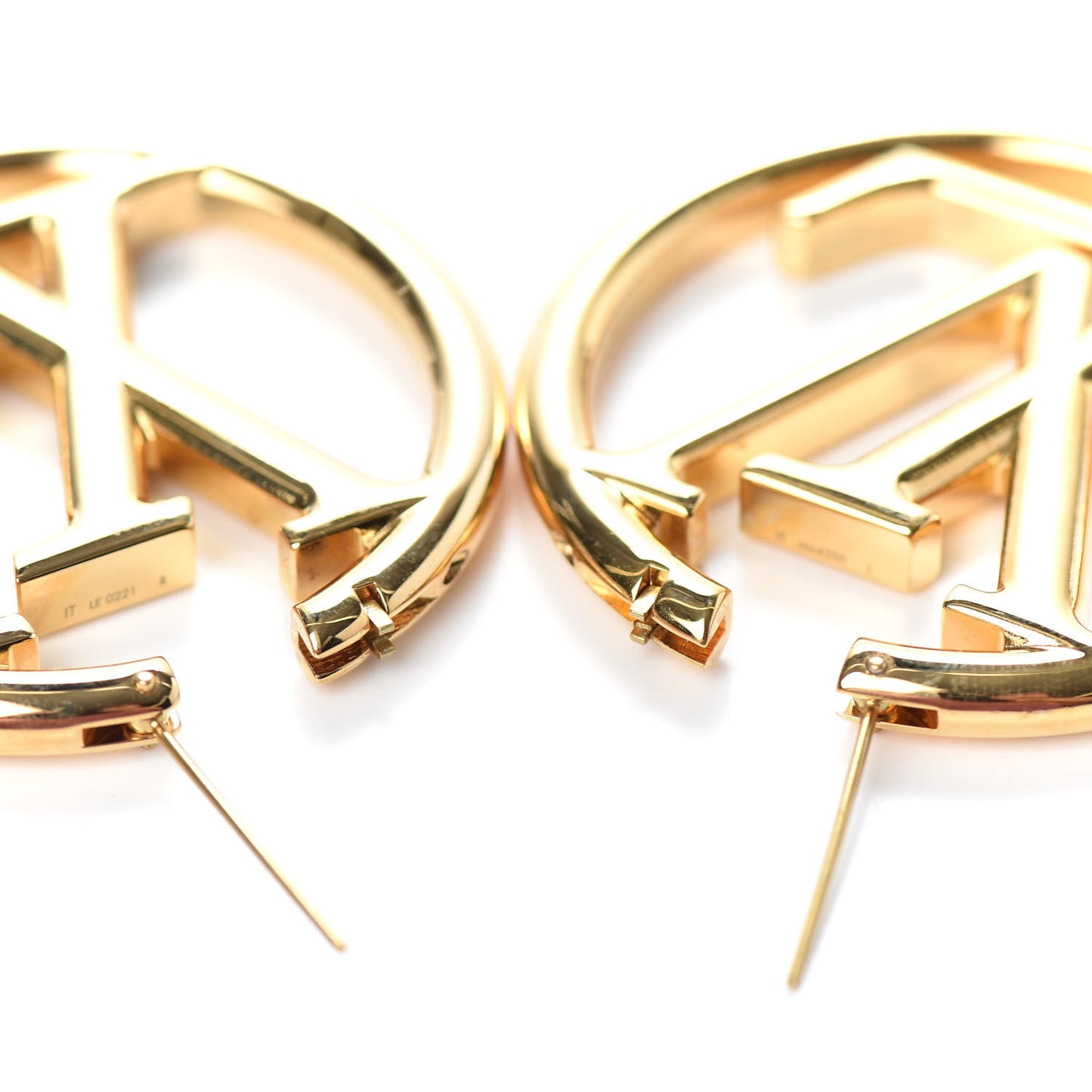 Metal Louise Hoop Earrings Gold
