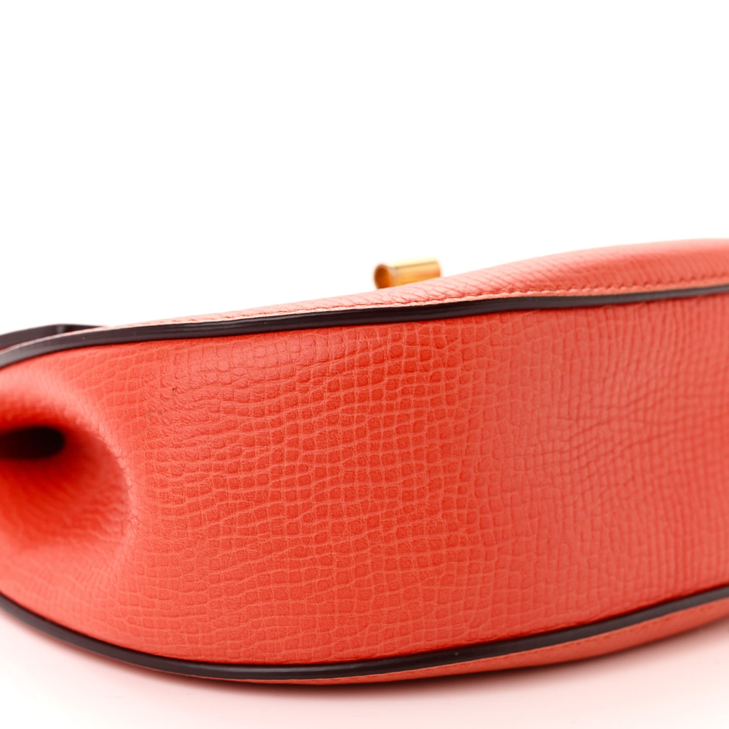 Grained Calfskin Lambskin Mini Drew Shoulder Bag Coral Pop