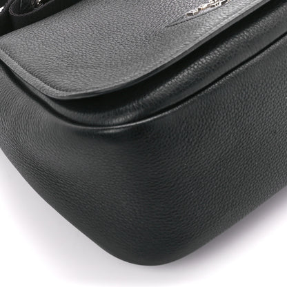 Prada Vitello Daino Soft Shoulder Flap Bag Black 10 of 11