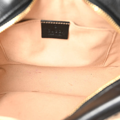Gucci Monogram Matelasse Diagonal Small GG Marmont Chain Shoulder Bag Beige Black 5 of 11