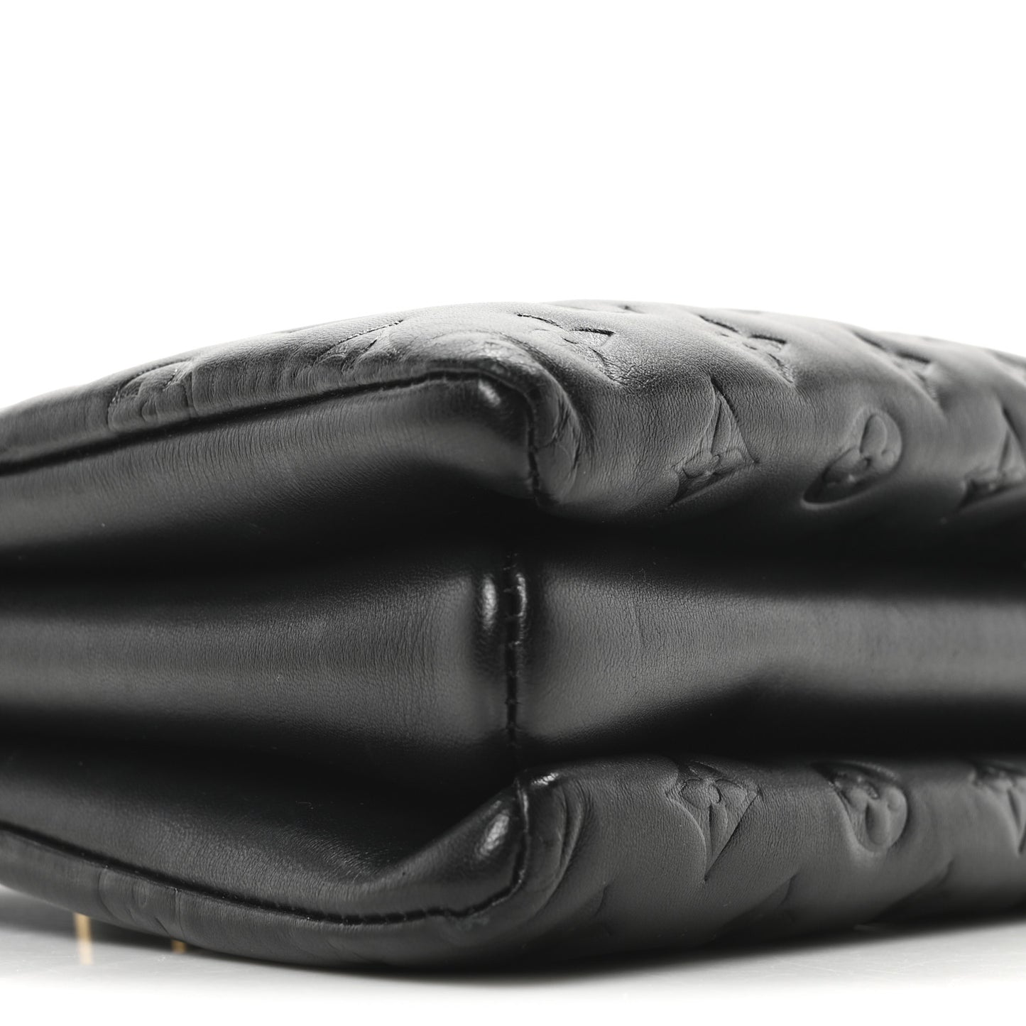 Lambskin Embossed Monogram Coussin PM Black
